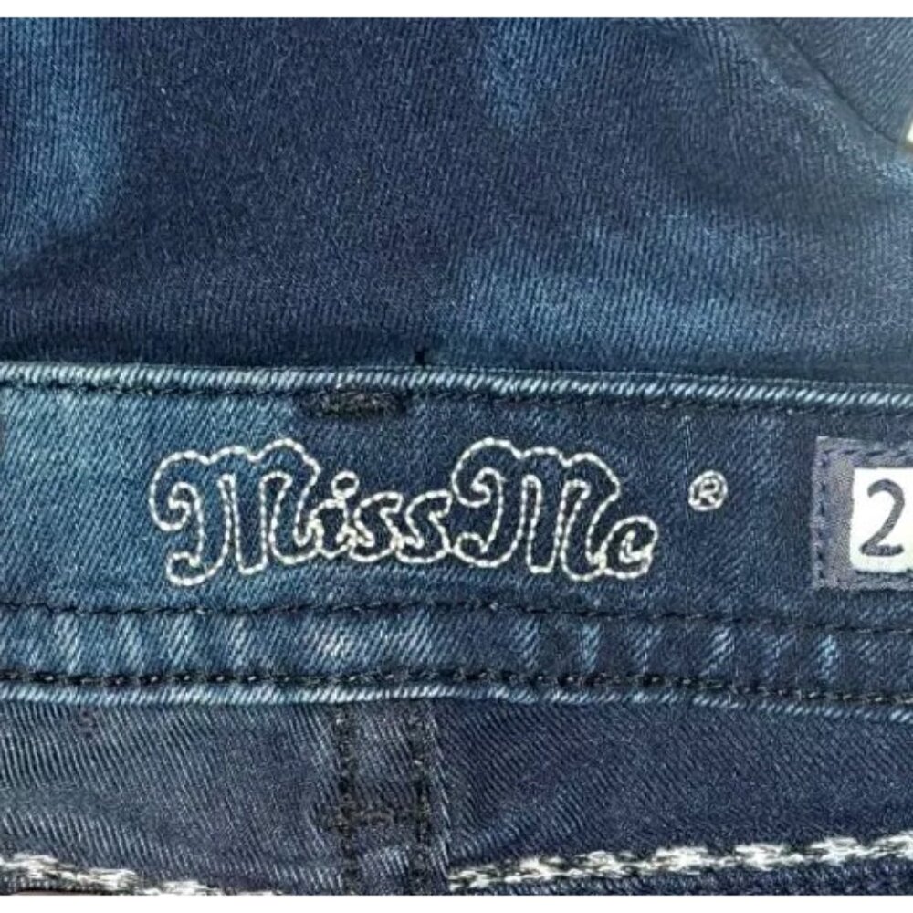 Miss Me Women's Size 29 Blue Custom Bleached Jeans 29x29 - Picture 7 of 10